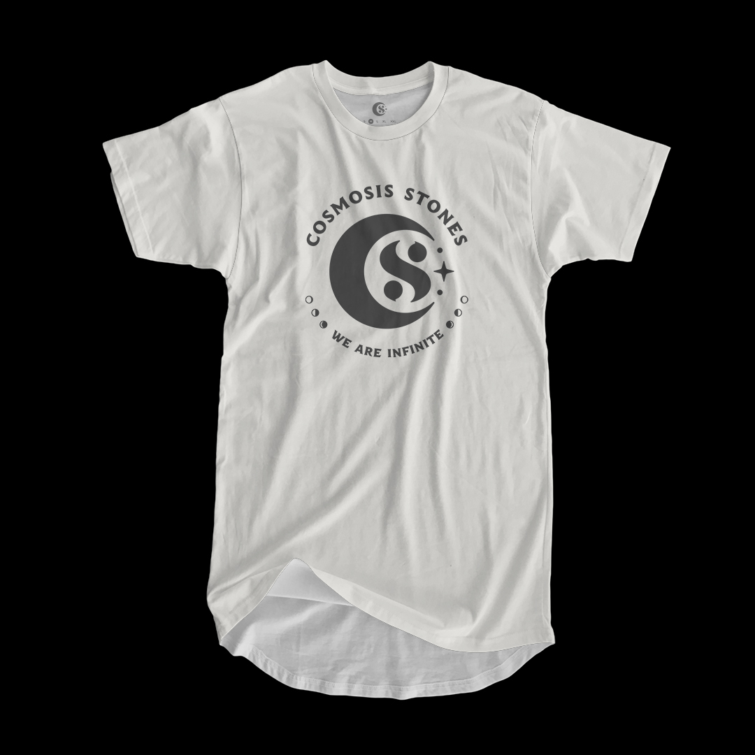 Cosmosis Stones white shirt merch