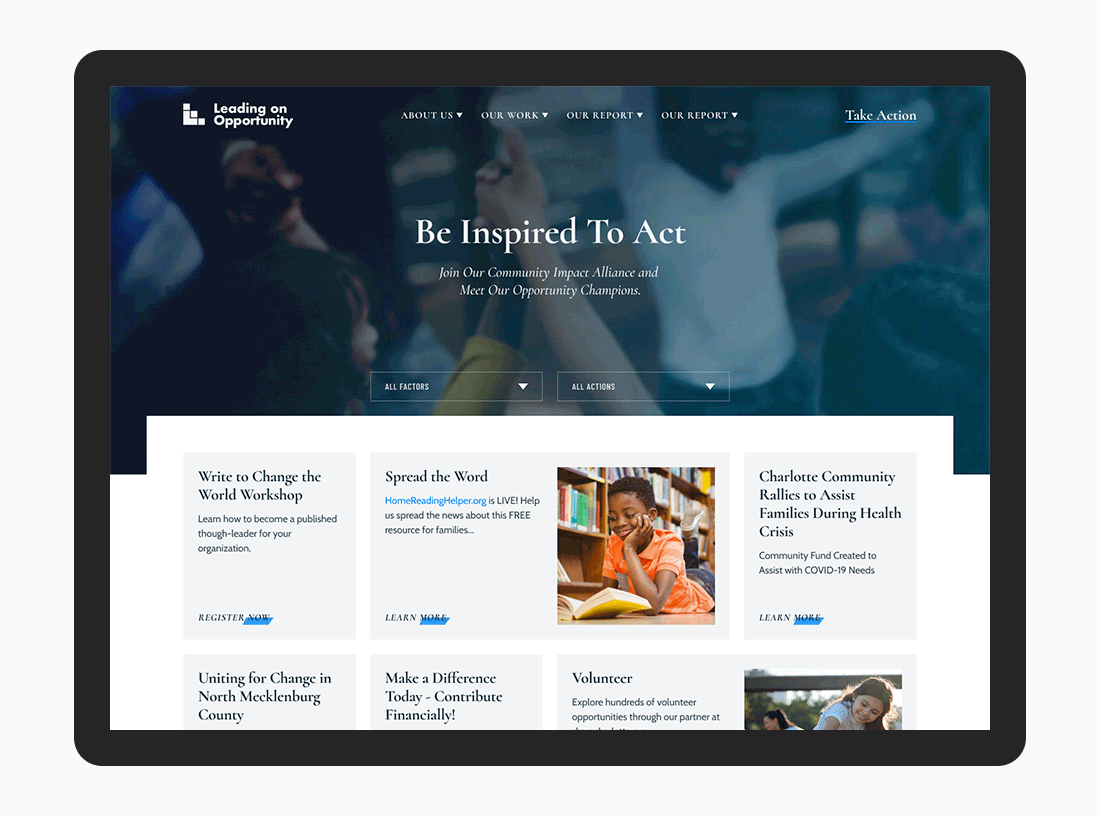 Take Action modal